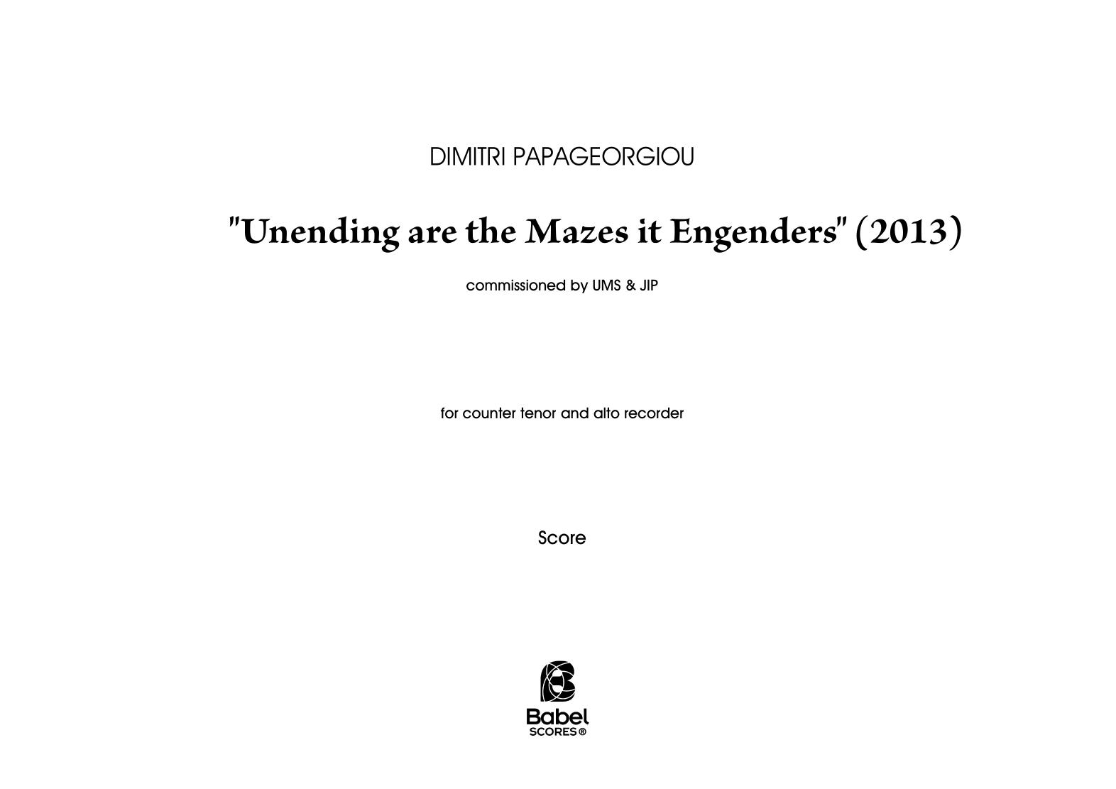 Unending are the Mazes it Engenders