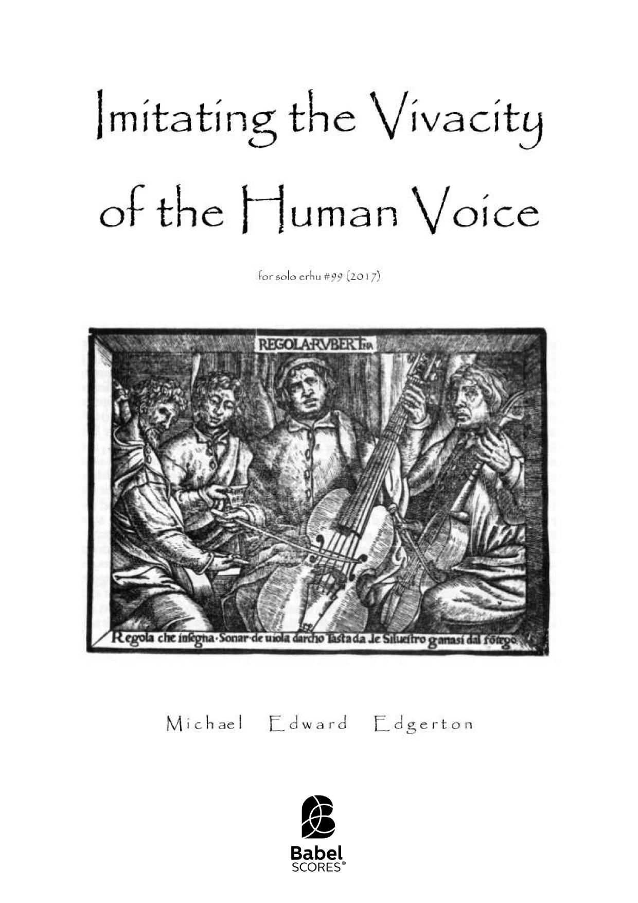 Imitating the Vivacity of the Human Voice