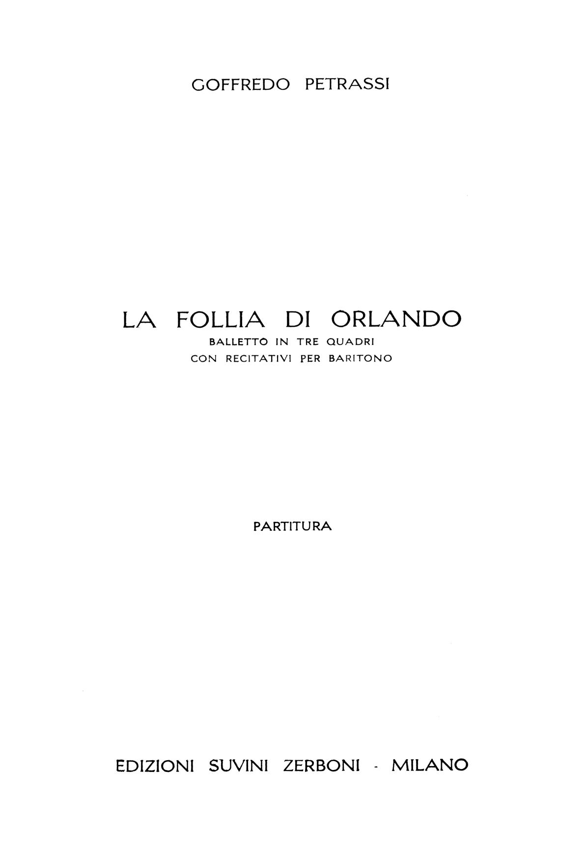 La follia di Orlando (Ballet)