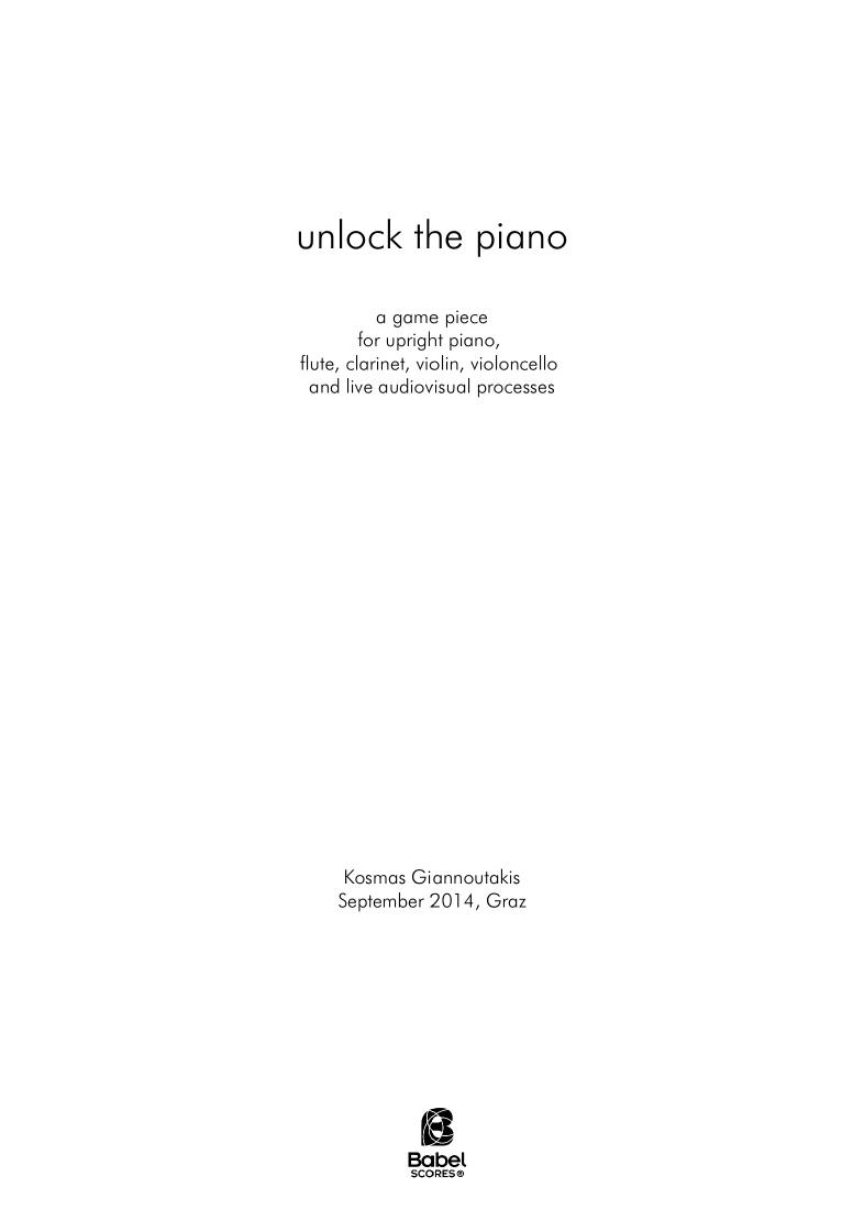 unlock the piano