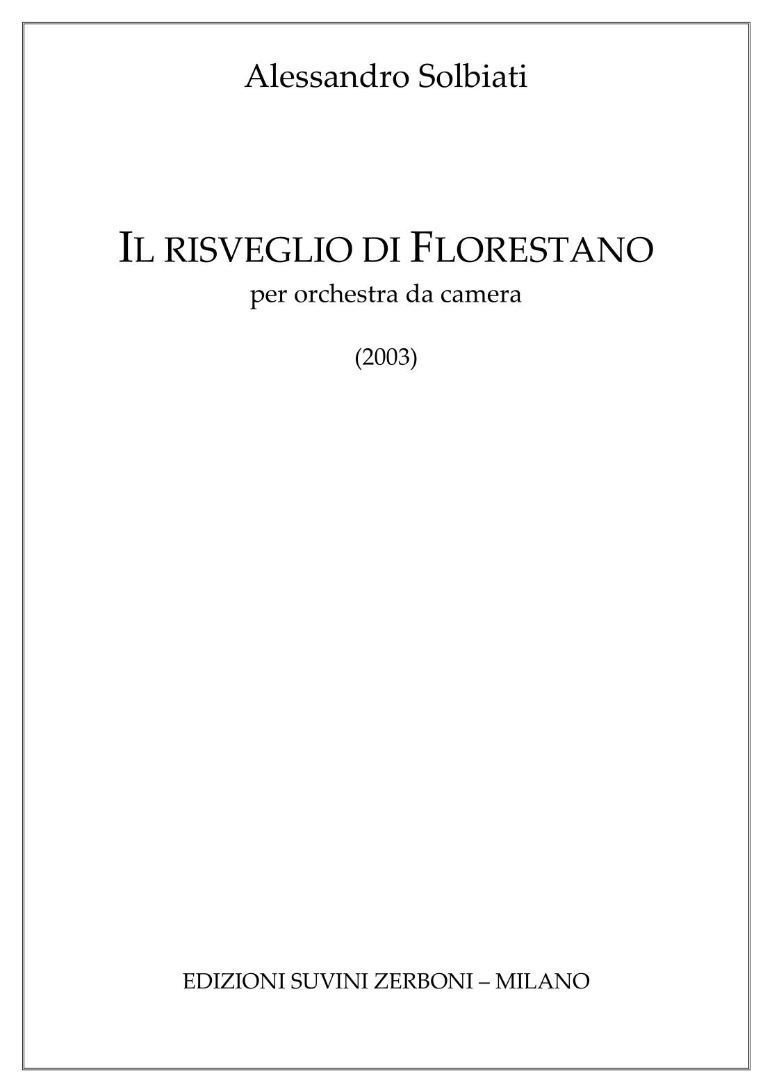 IL RISVEGLIO DI FLORESTANO