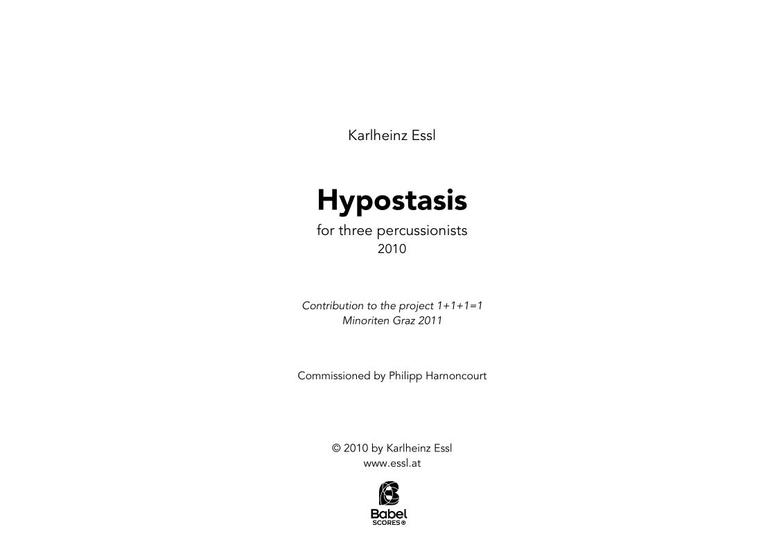Hypostasis