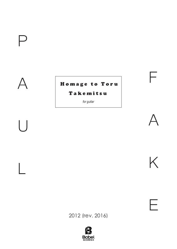 Homage to Toru Takemitsu