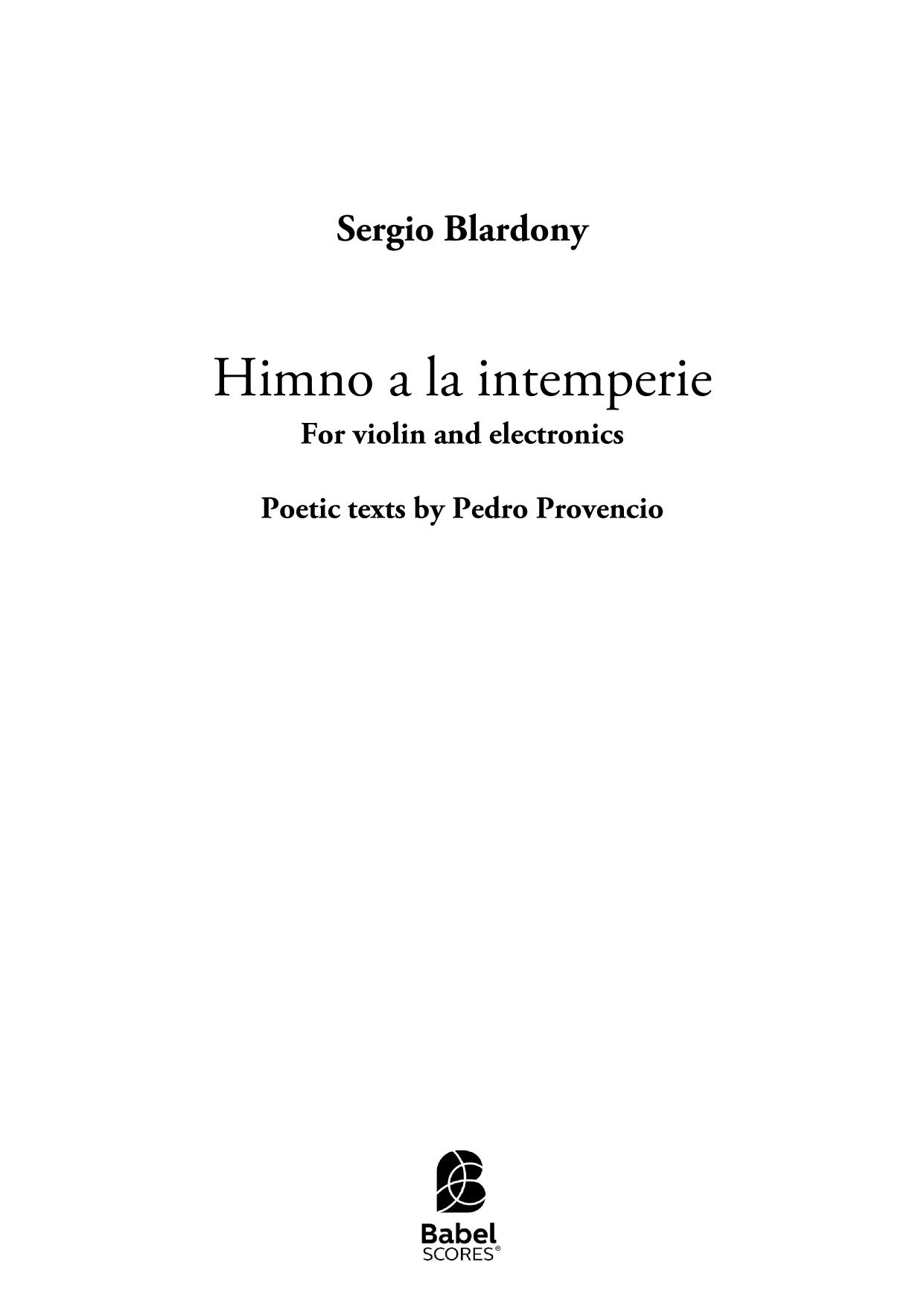 Himno a la intemperie