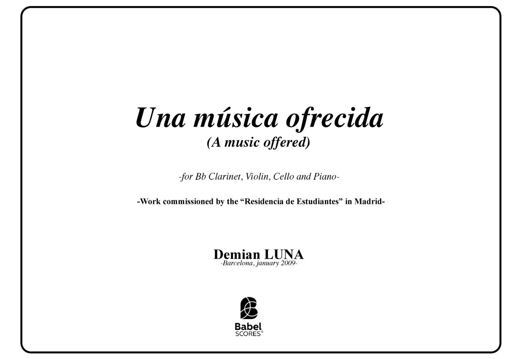 Una música ofrecida