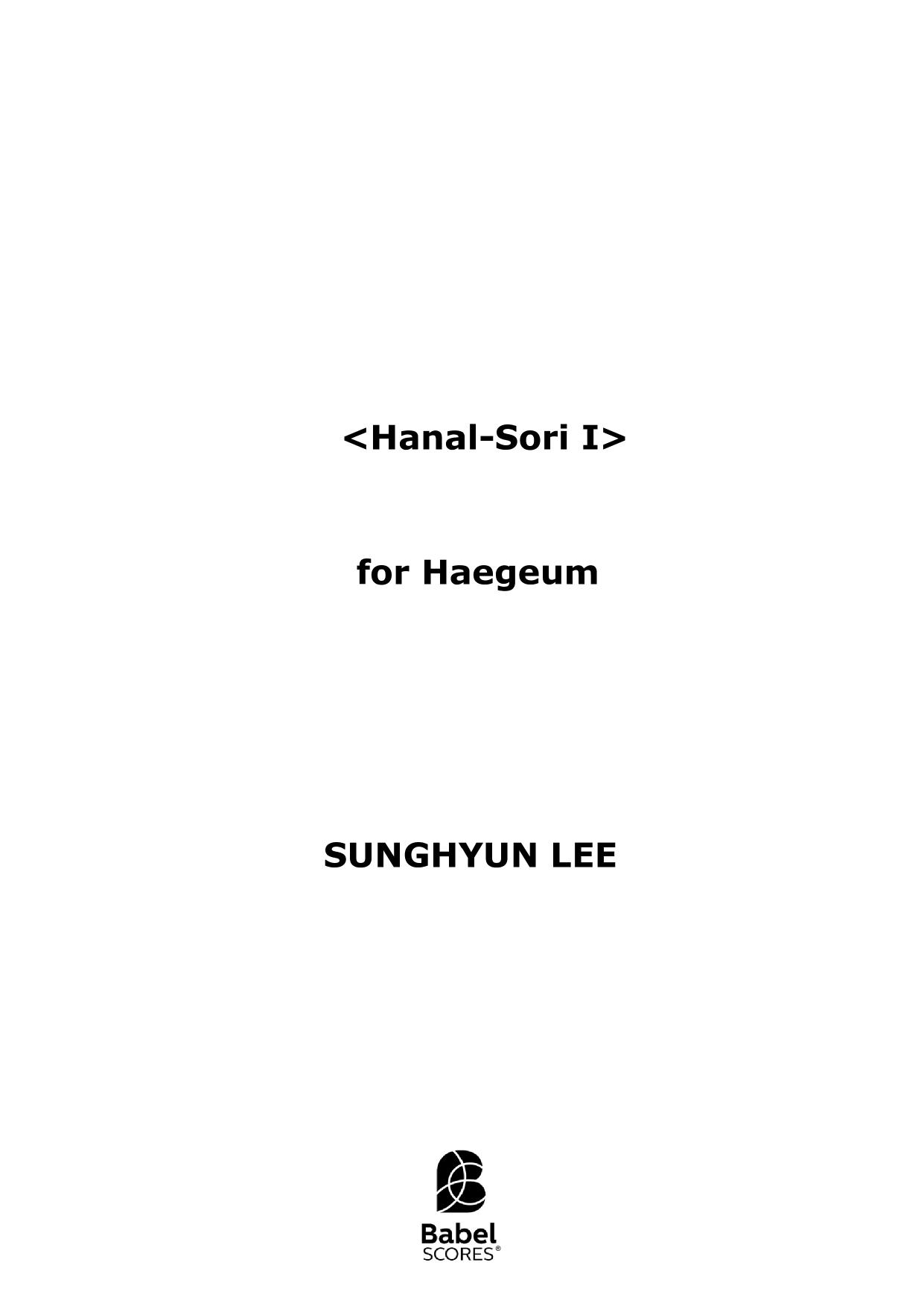 Hanal-Sori I