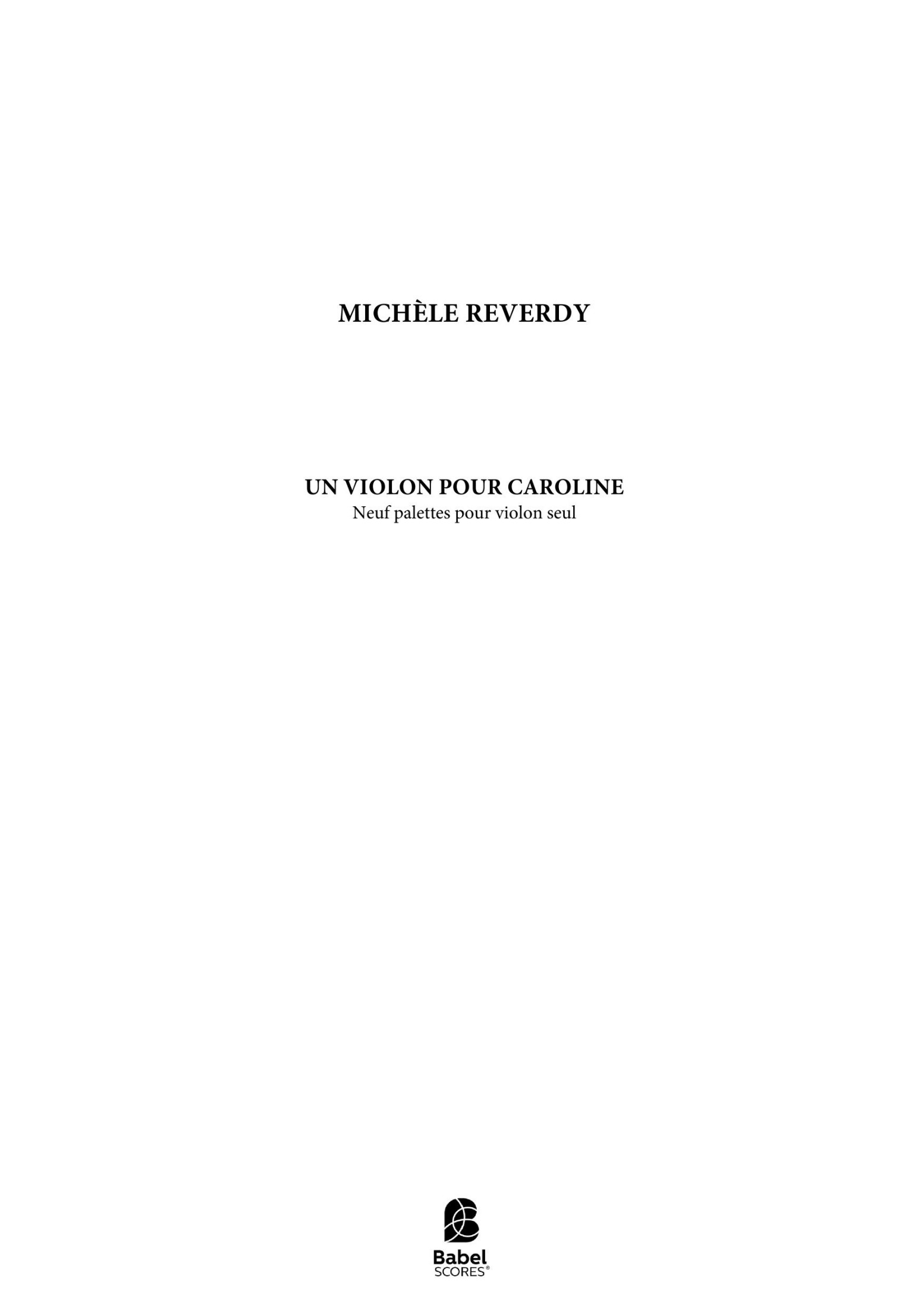 Un violon pour Caroline