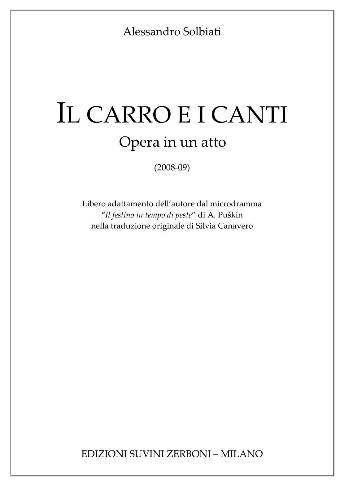 IL CARRO E I CANTI
