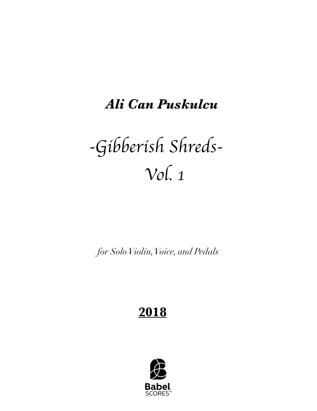 Gibberish Shreds Vol. 1