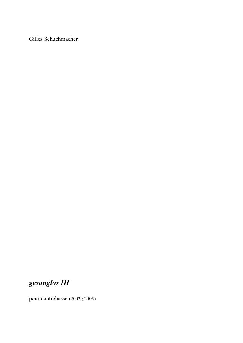 Gesanglos III