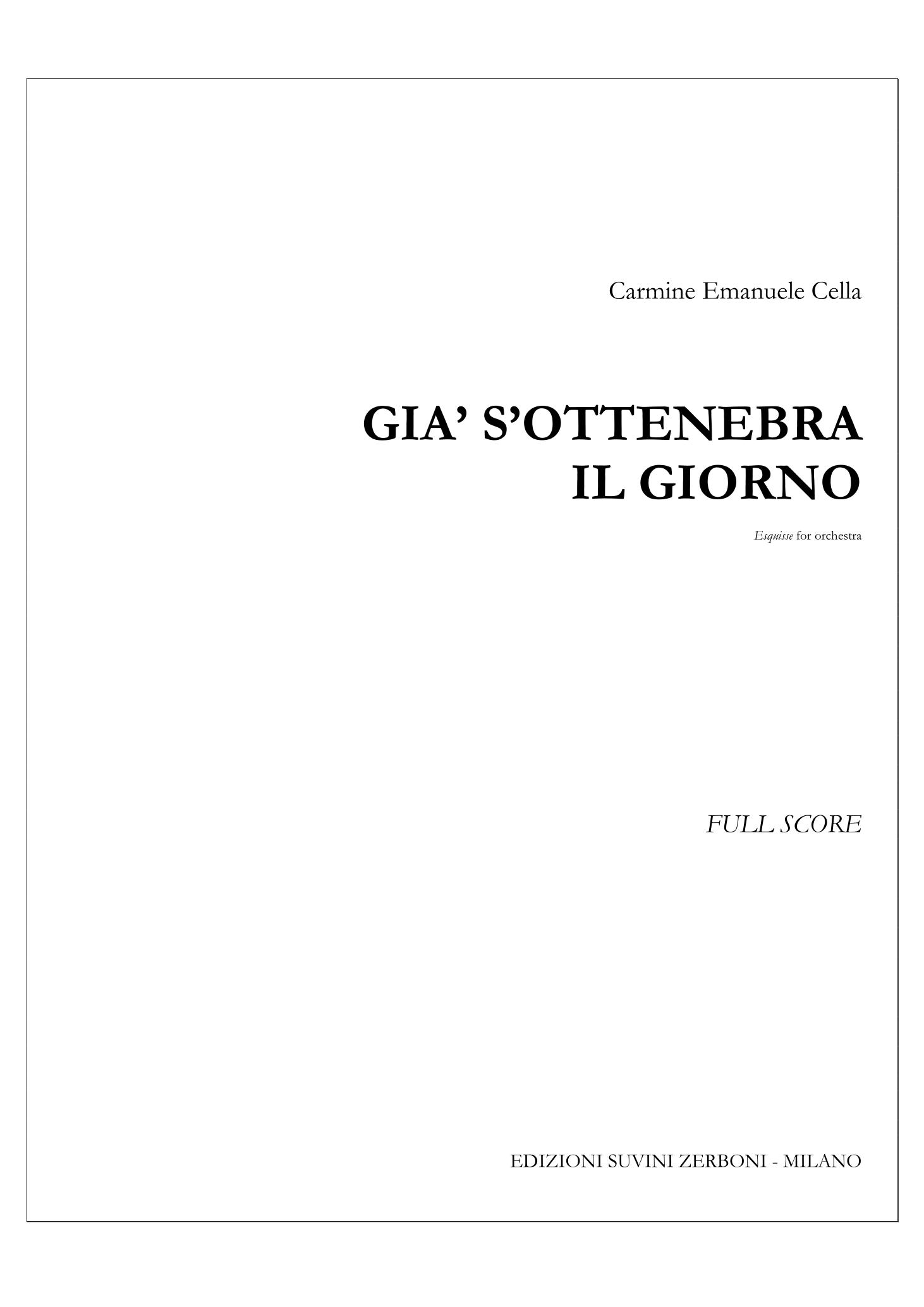 Gia sottenebra il giorno