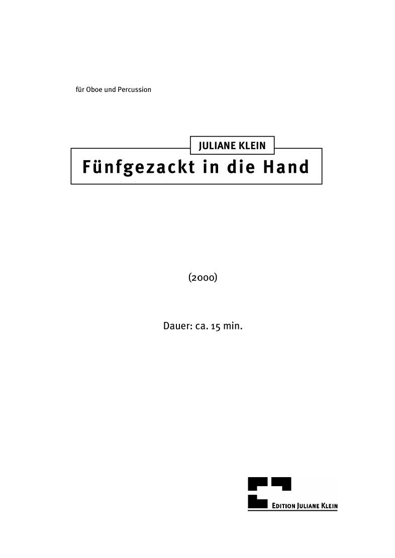 Fünfgezackt in die Hand
