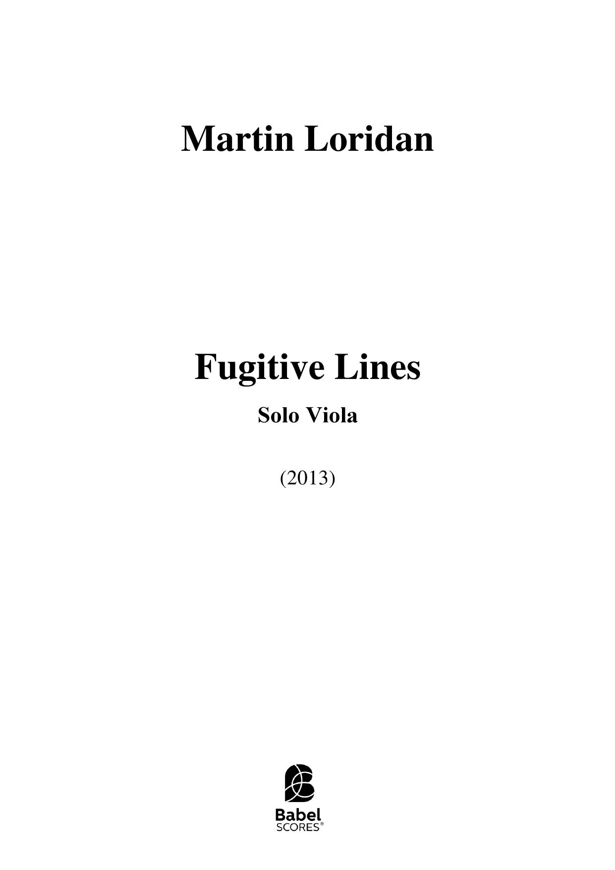 Fugitive Lines