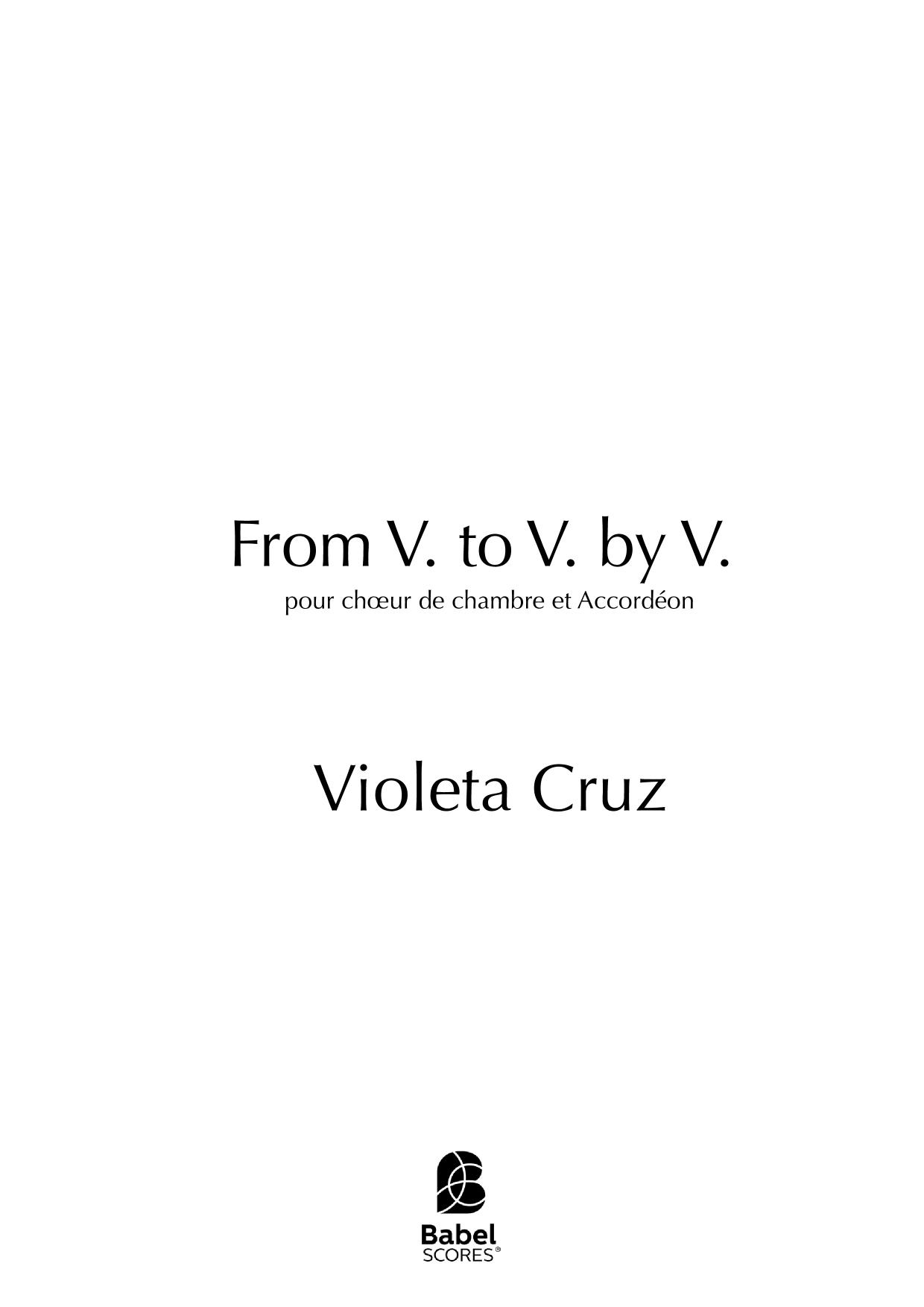 From V. to V. by V.