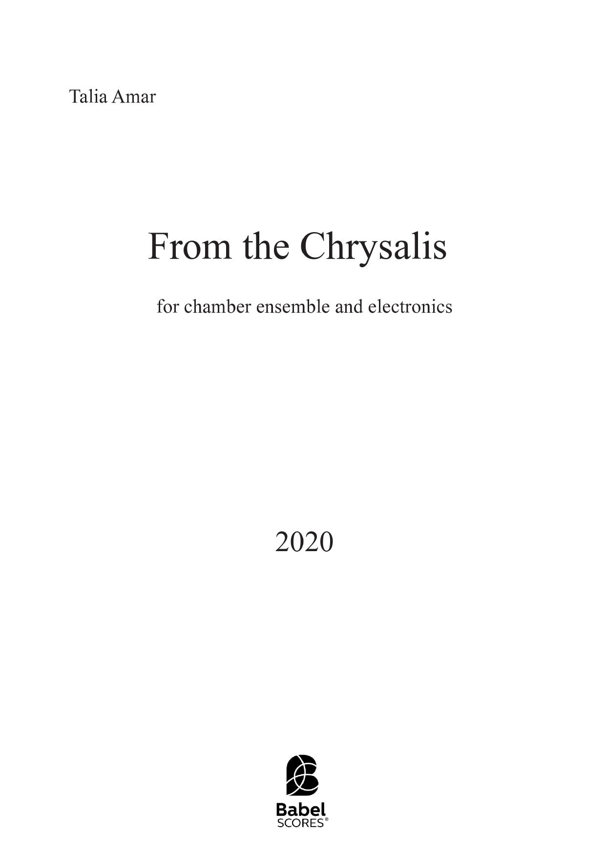 From the Chrysalis