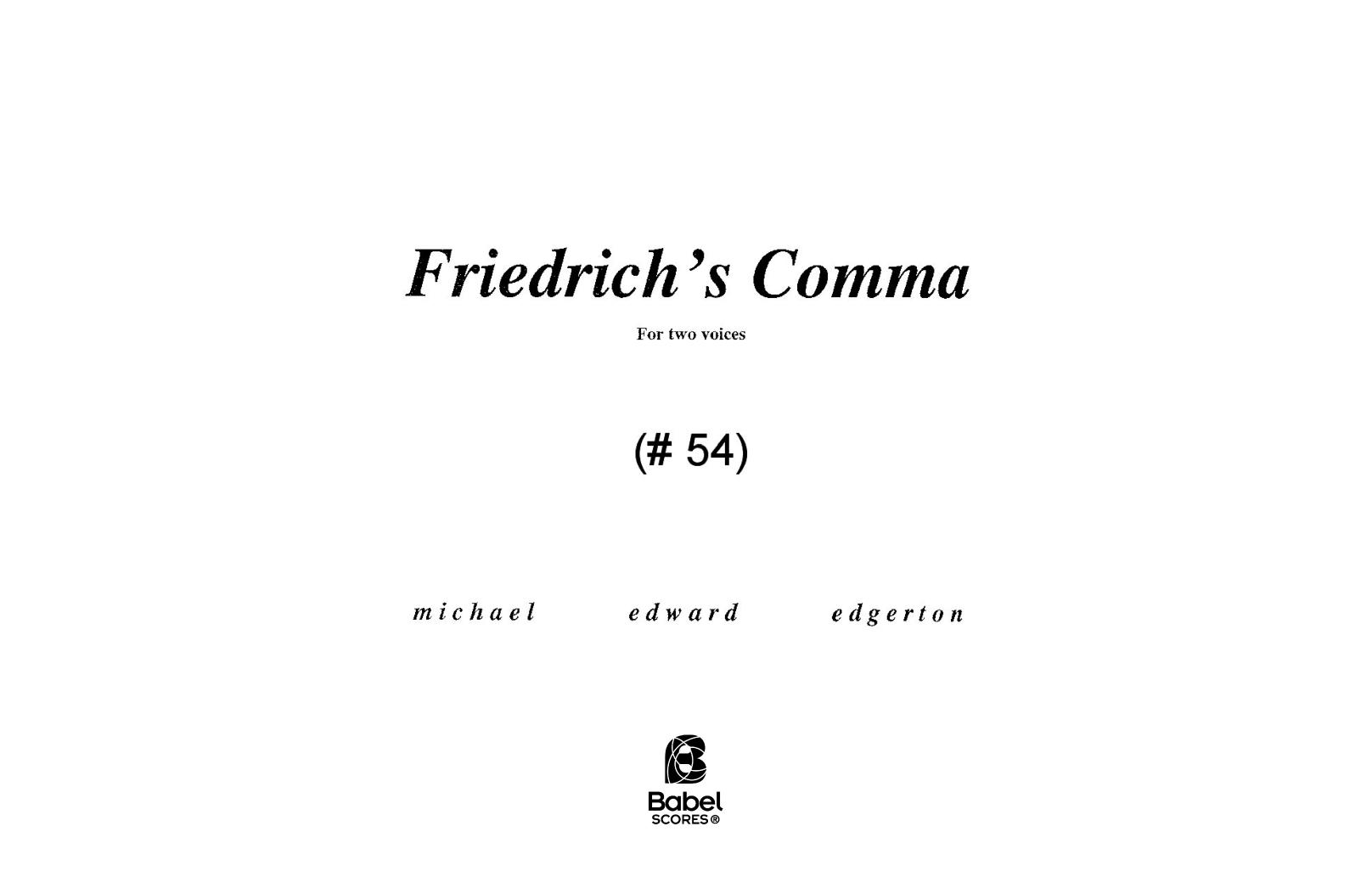 Friedrich's Comma