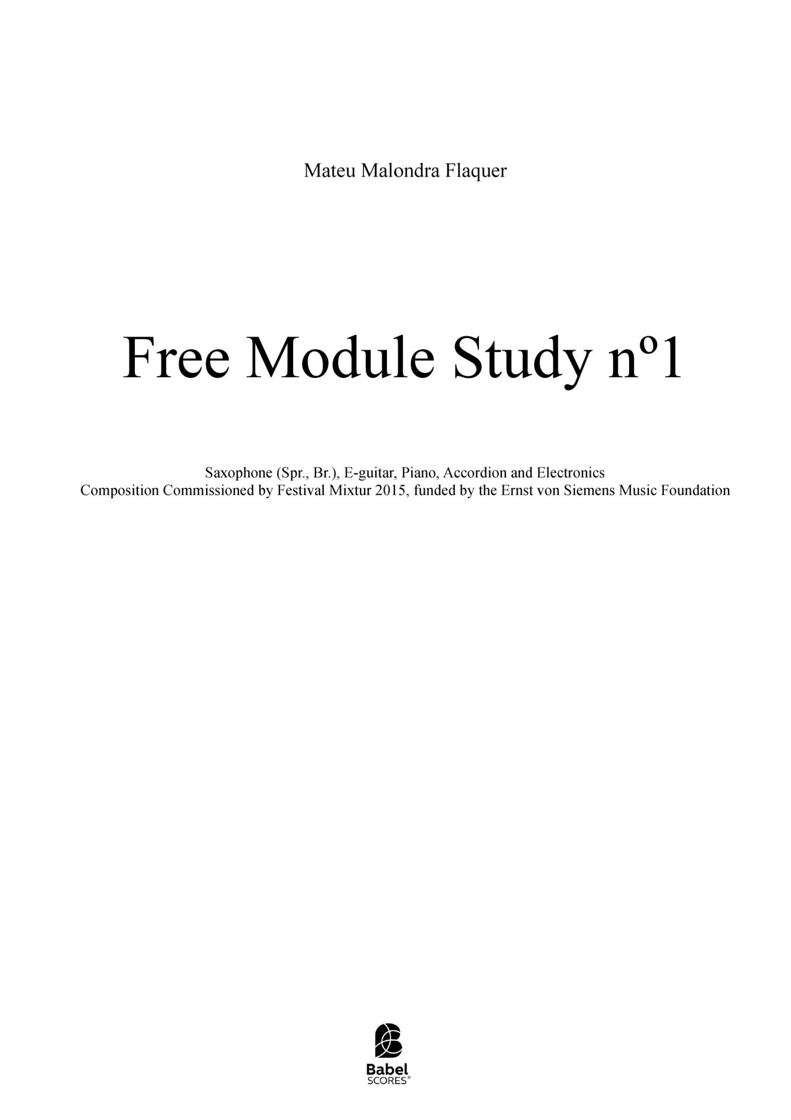 Free Module Study nº1