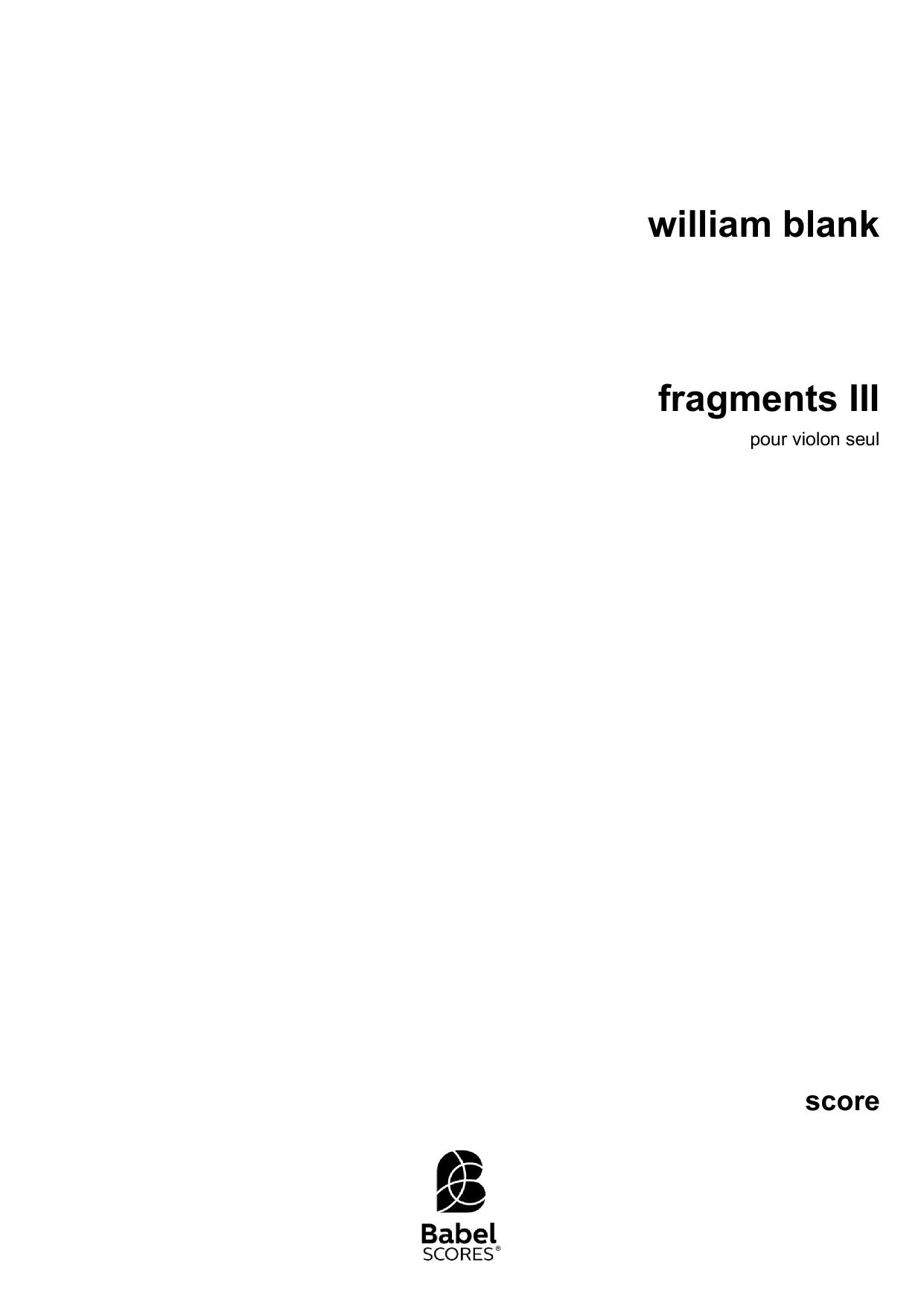 Fragments III