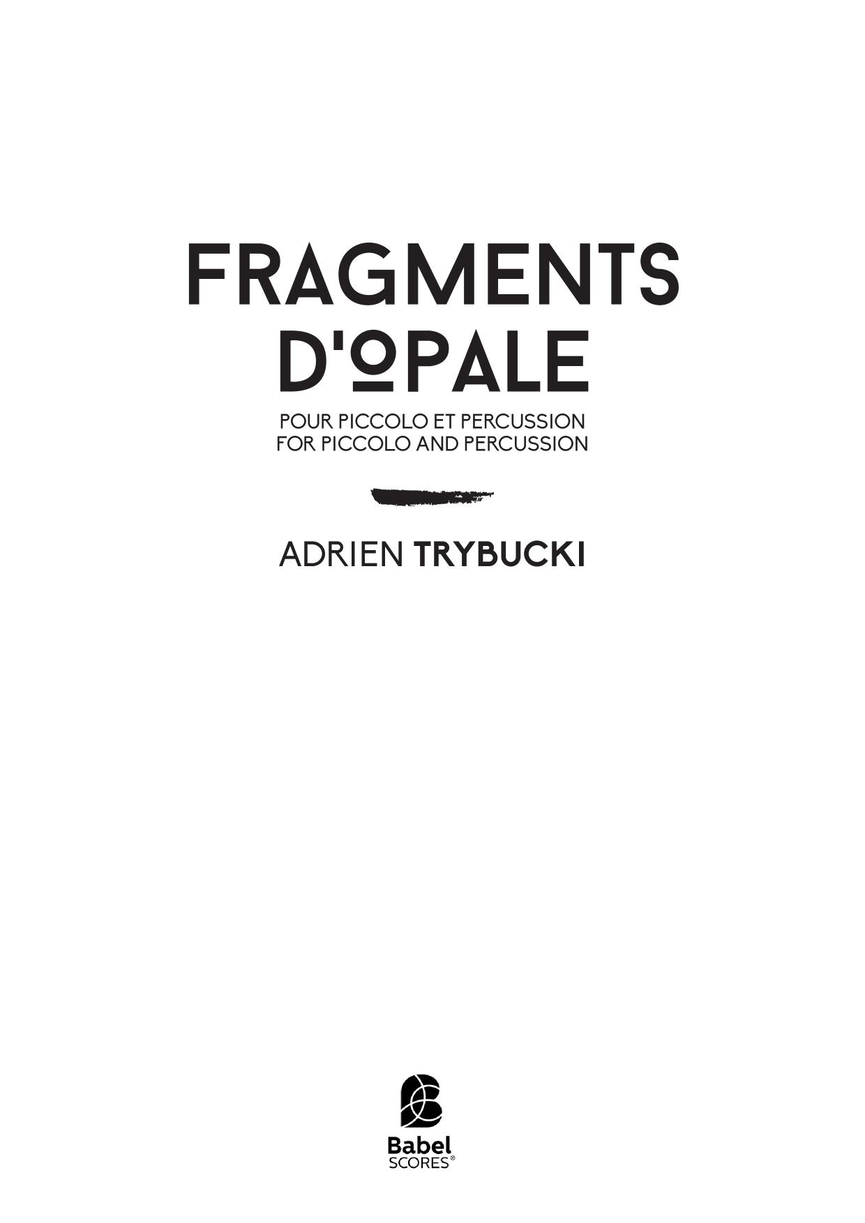 Fragments d'Opale [piccolo]