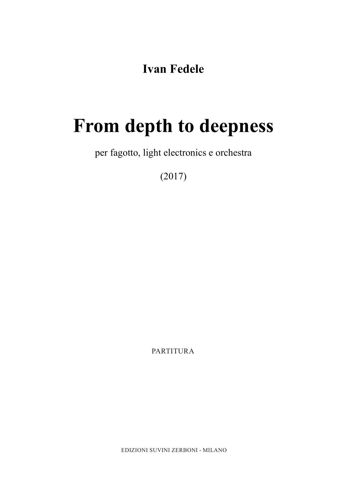 FROM DEPTH TO DEEPNESS