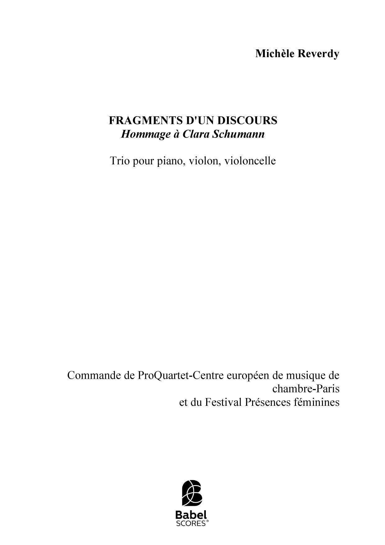 Fragments d'un discours