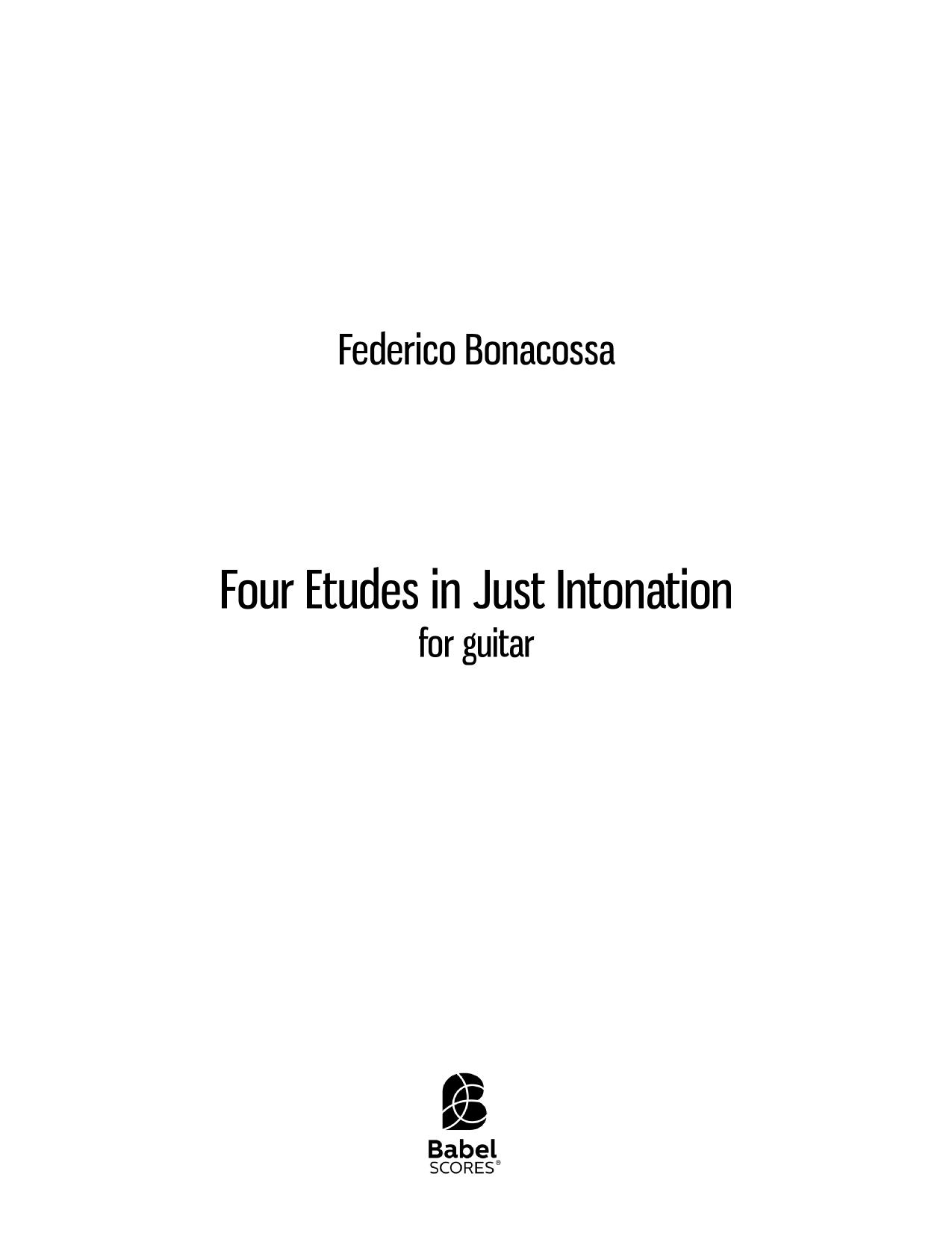 Four Etudes in Just Intonation