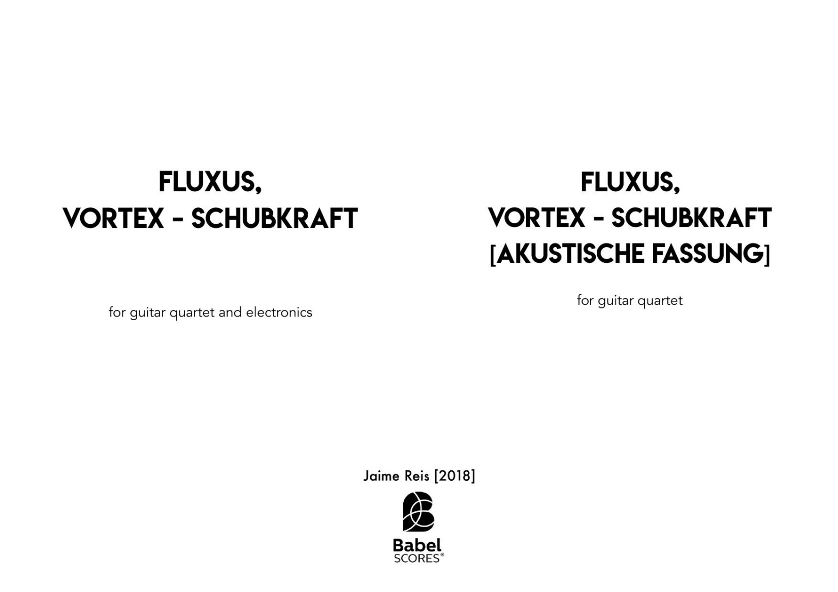 Fluxus, Vortex  Schubkraft