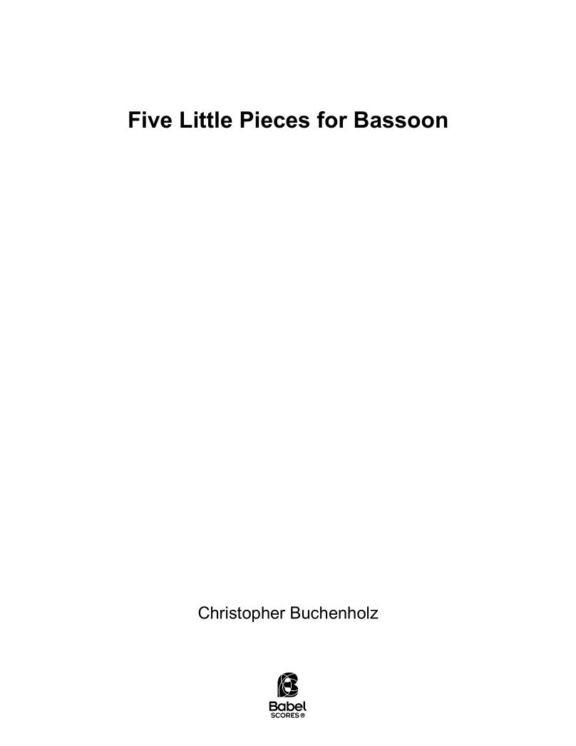 Five Little Pieces for Bassoon