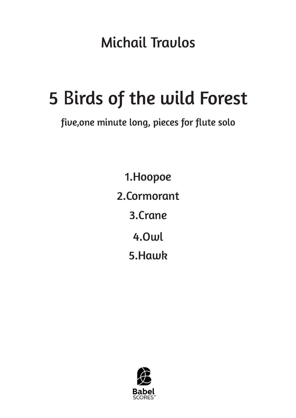 Five Birds of the Wild Forest