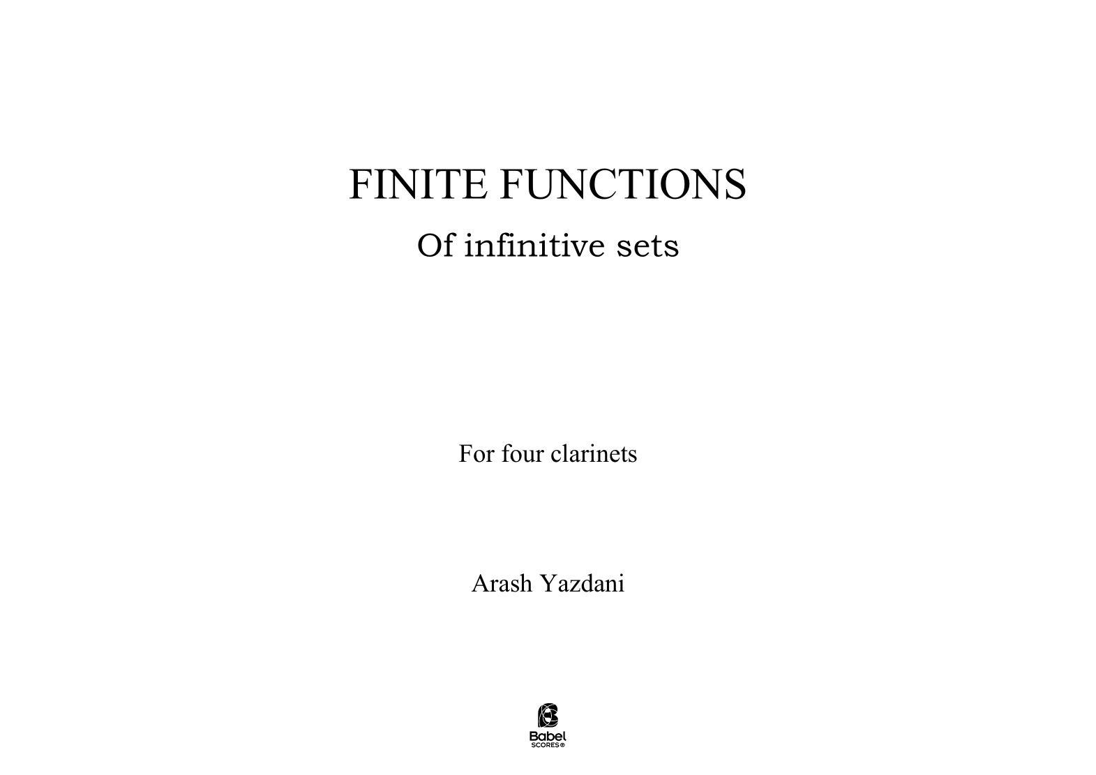 Finite Functions of infinitive sets