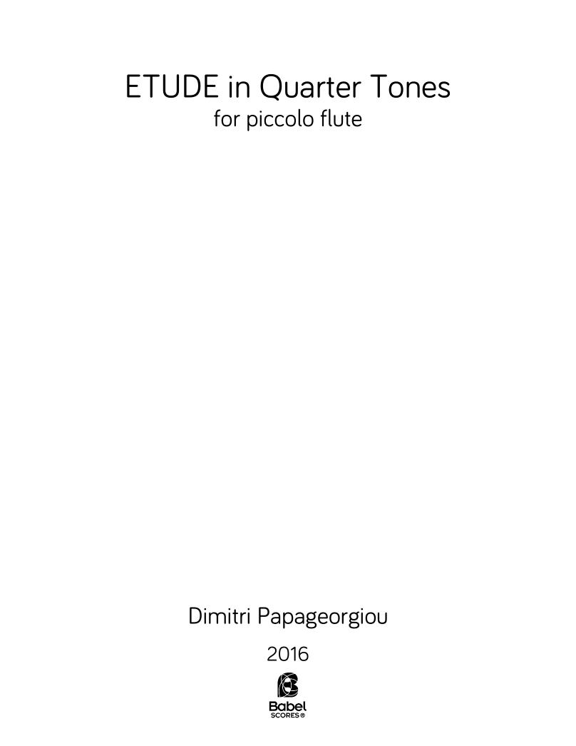 ETUDE in Quarter Tones
