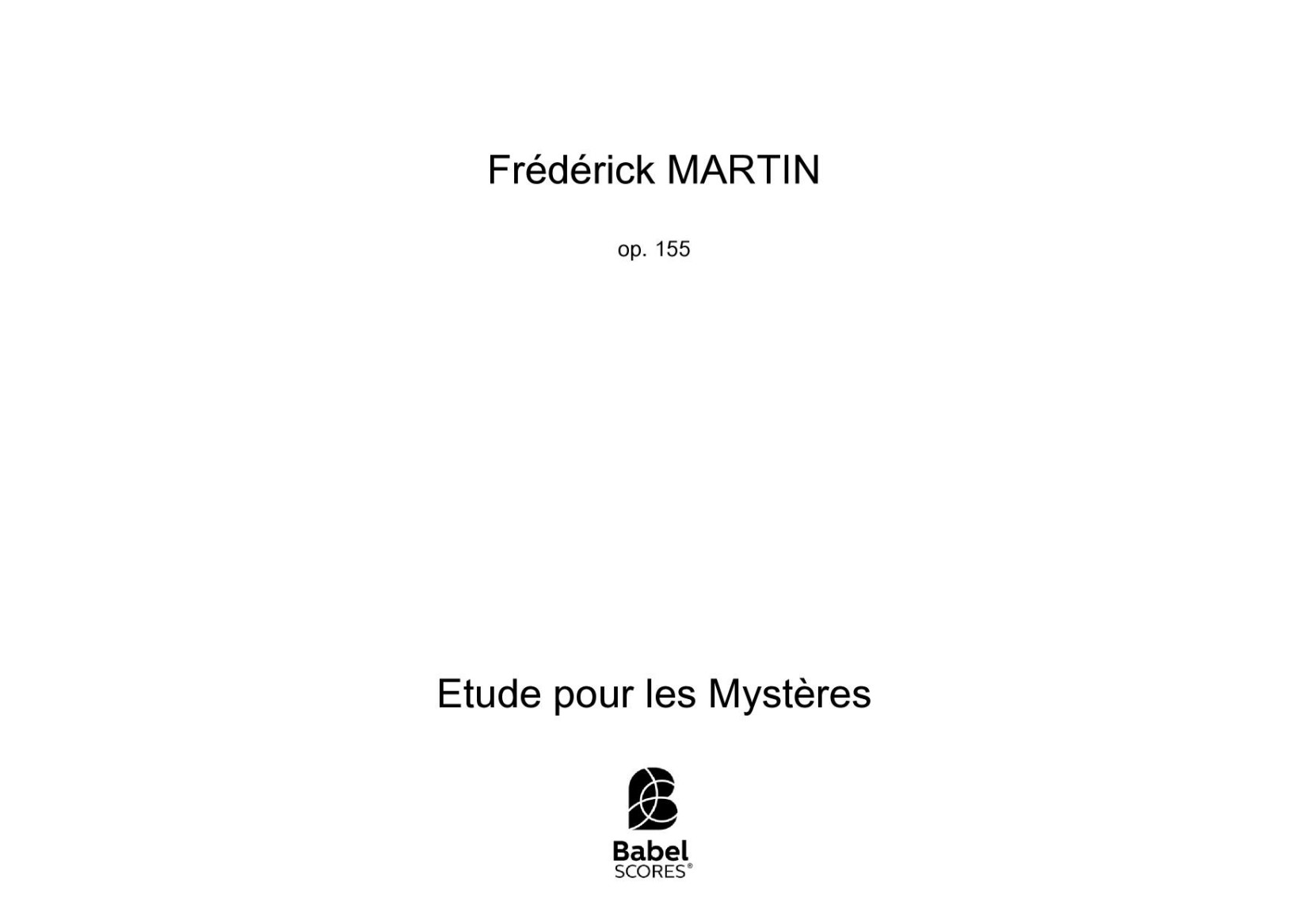 Etude pour les Mystères