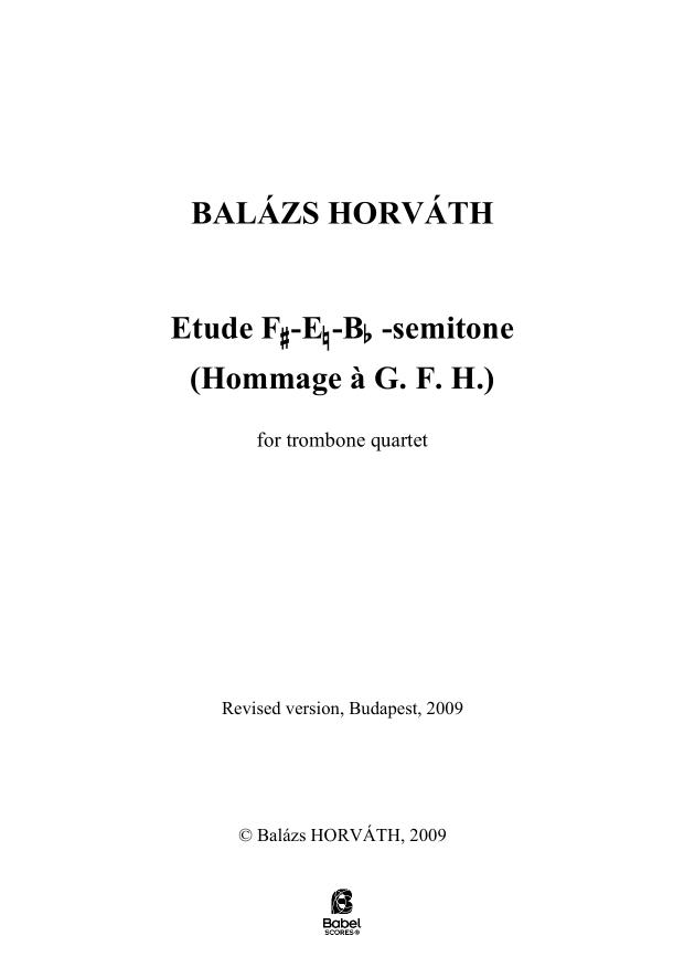 Etude Fm-En-Bb -semitone (Hommage à G. F. H.)