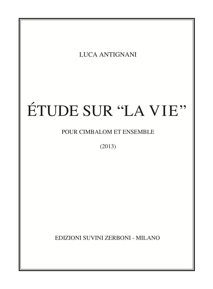 Etude sur la vie