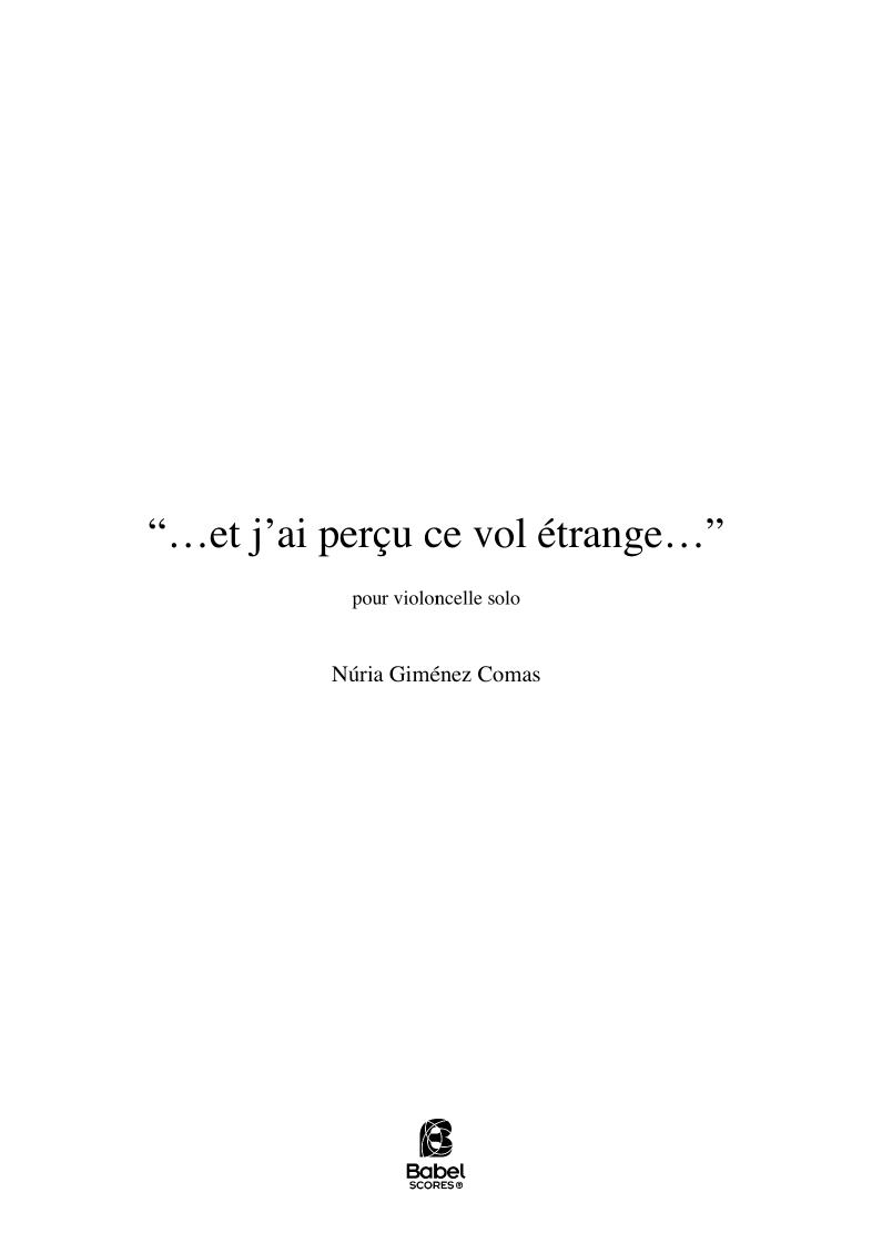 et j'ai percu ce vol étrange