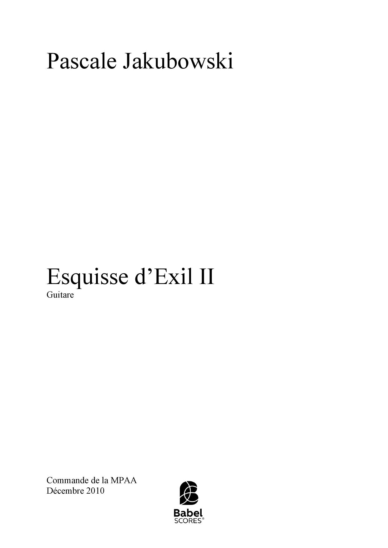 Esquisse d'exil II