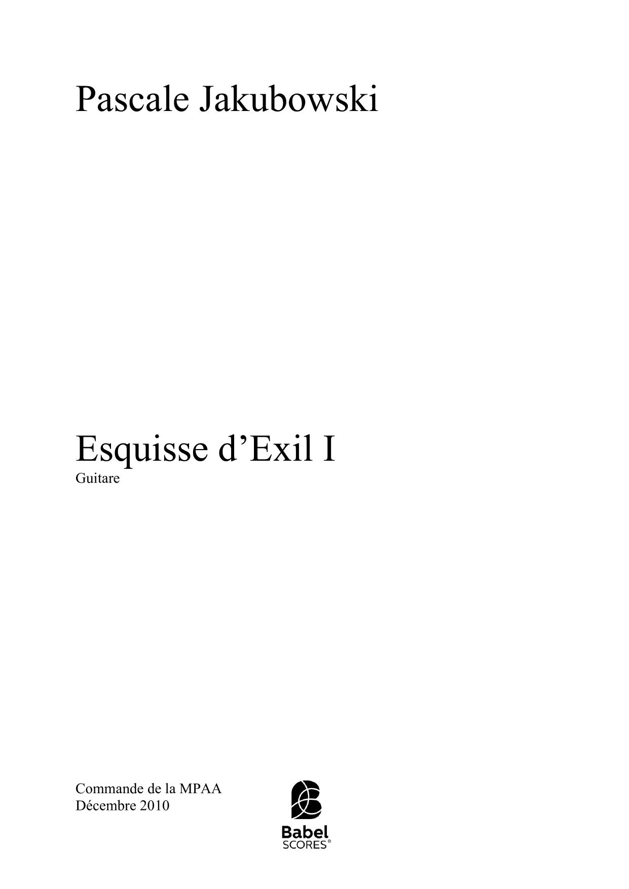 Esquisse d'Exil I