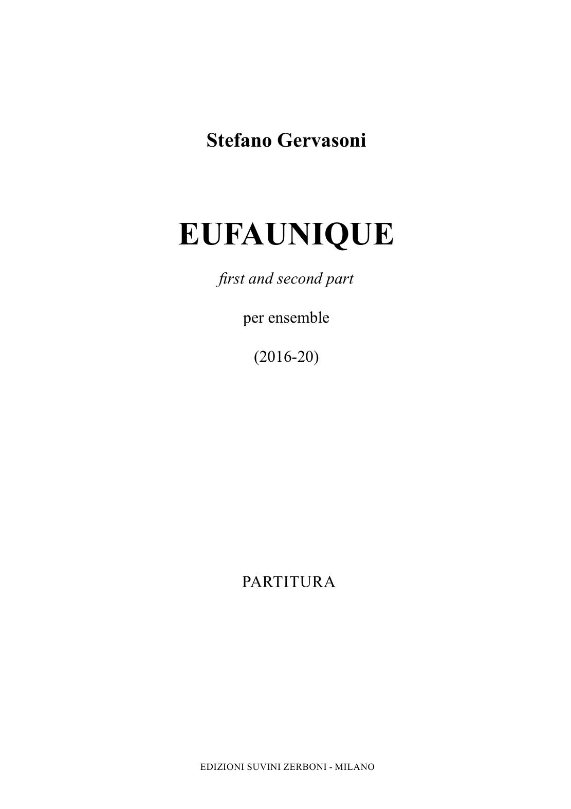EUFAUNIQUE First and Second part