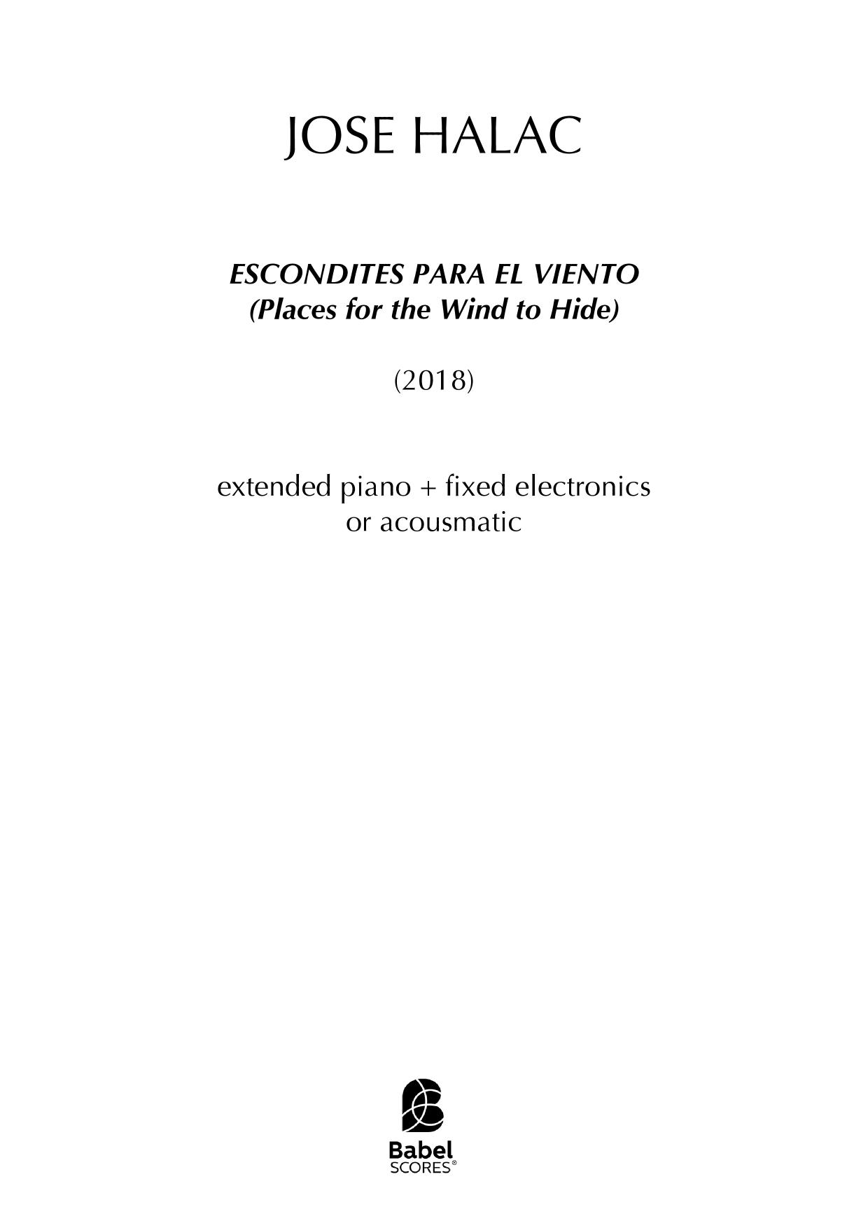 ESCONDITES PARA EL VIENTO