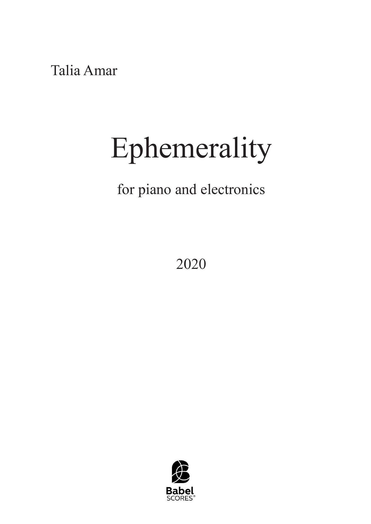 Ephemerality