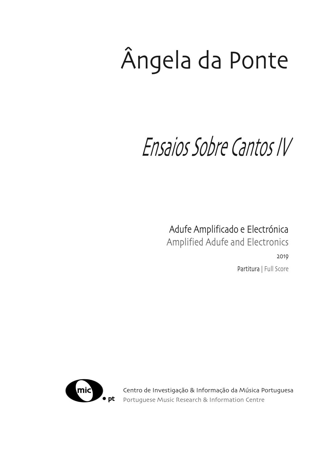 Ensaios Sobre Cantos IV