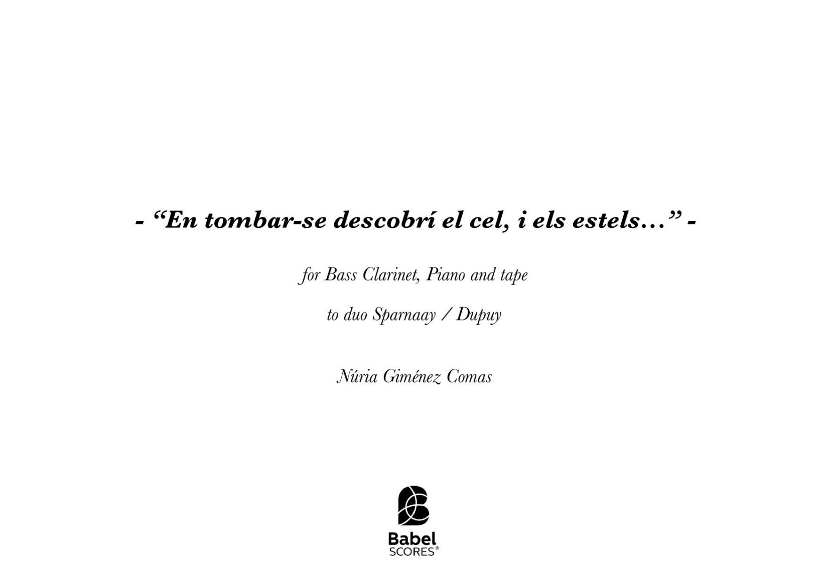 En tombarse descobrí el cel, i els estels...
