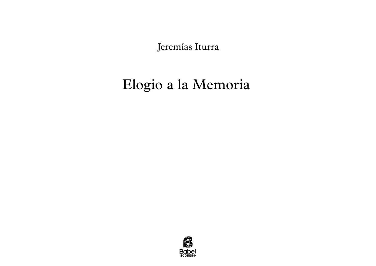 Elogio a la Memoria