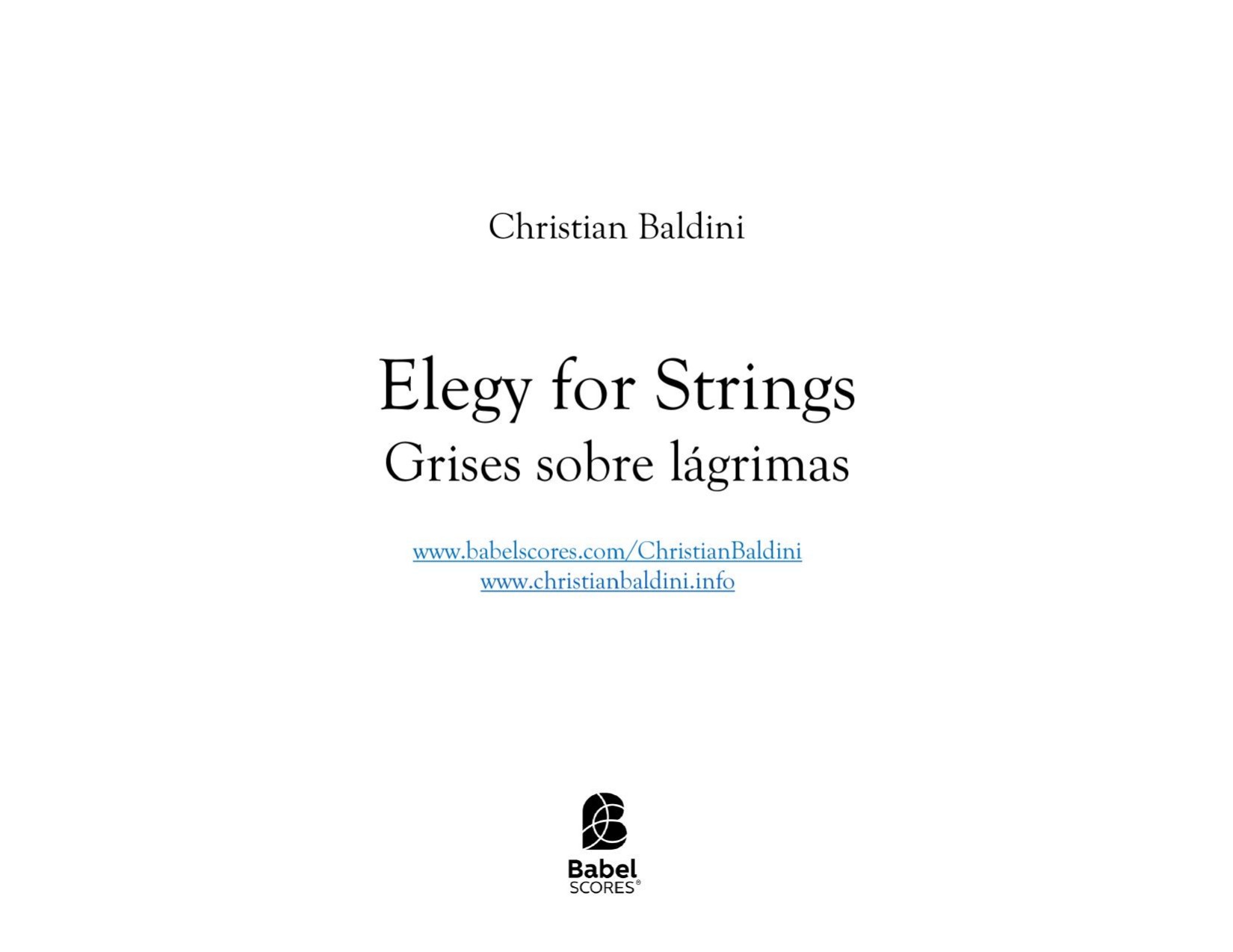 Elegy for Strings