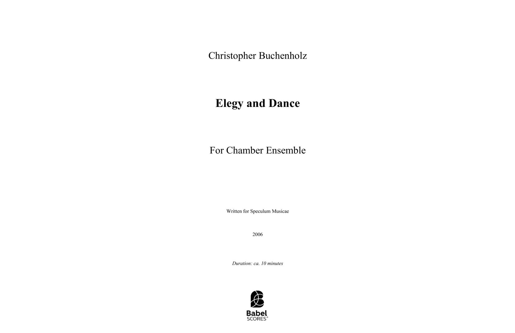 Elegy and Dance