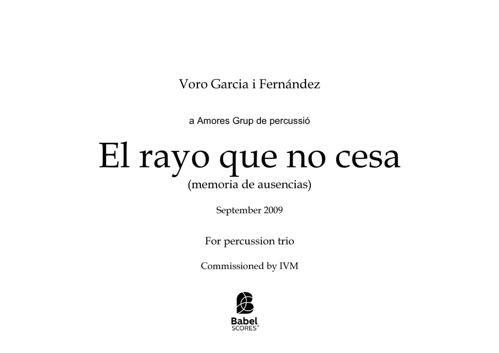 El rayo que no cesa