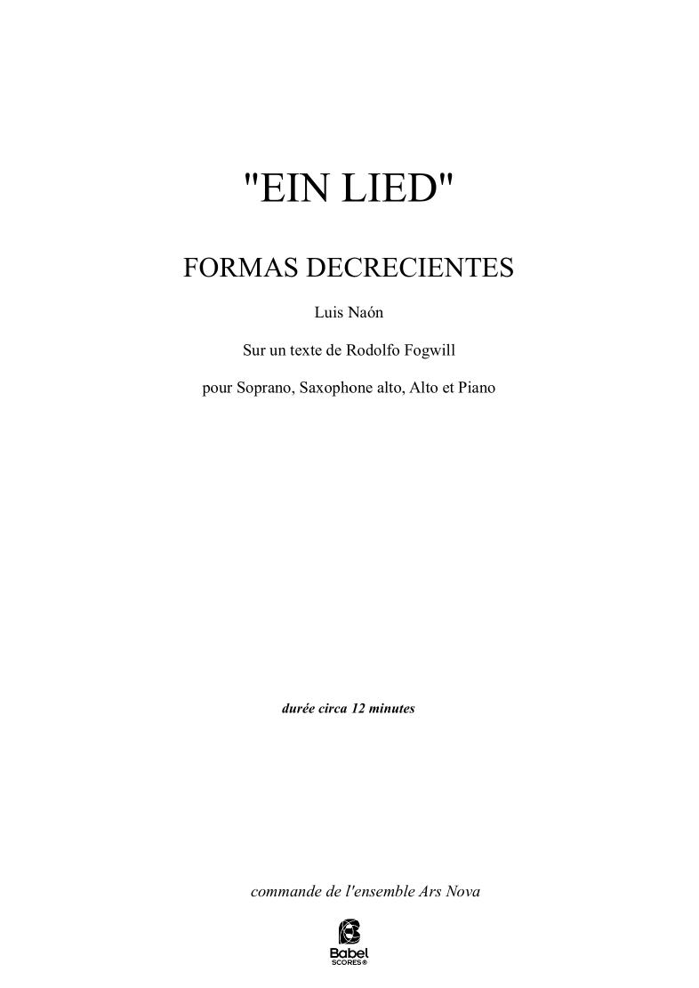 Ein lied - formas decrecientes