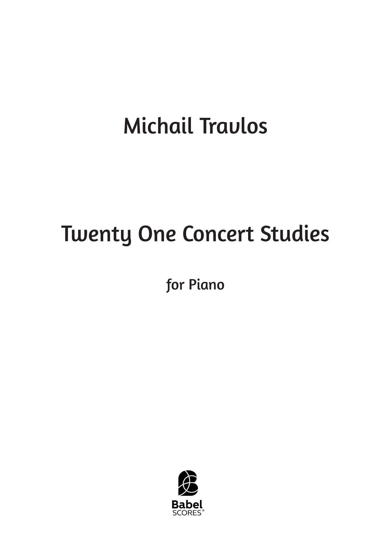 Twenty One Concert Studies