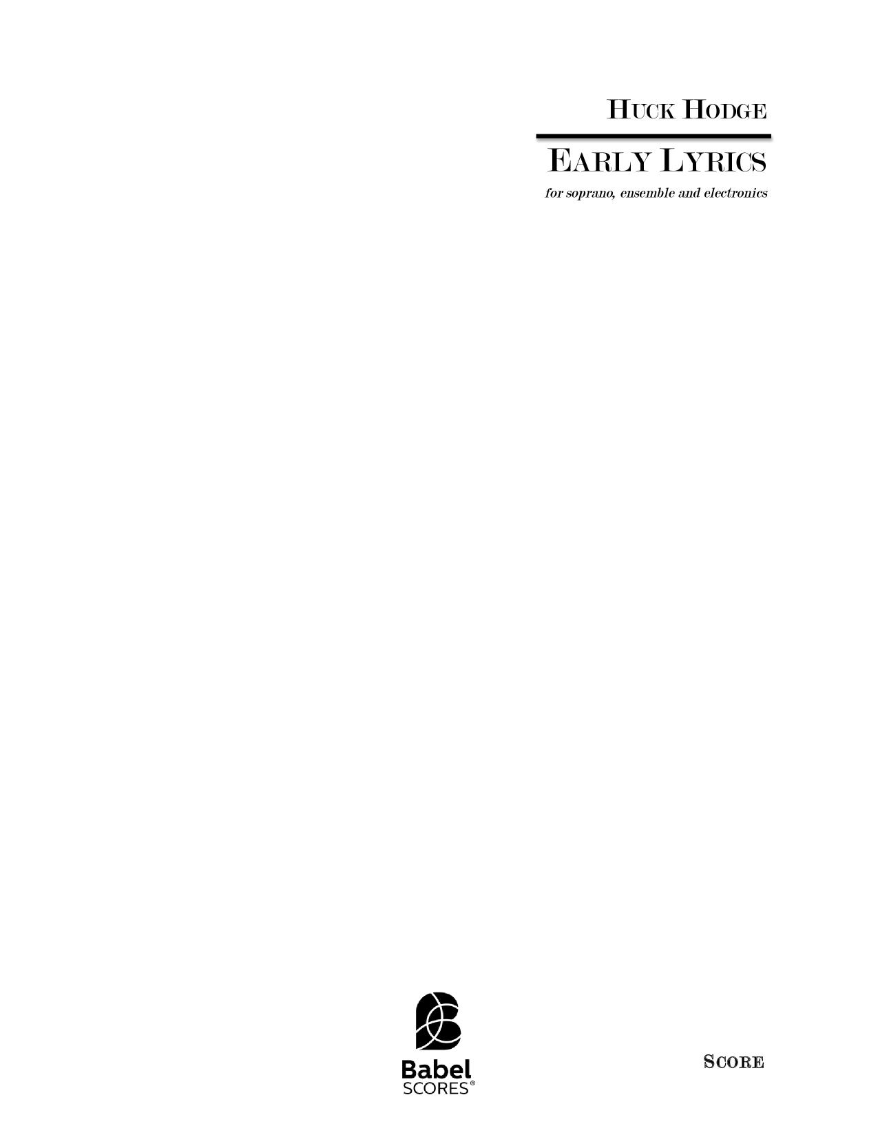 Early Lyrics