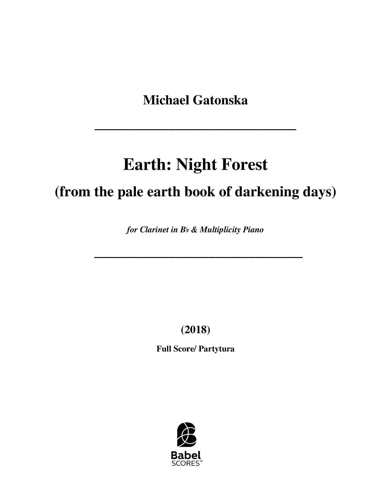 Earth：Night forest (from the pale earth book of darkening days)